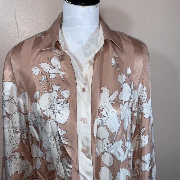 STARINGTON 100% Silk Floral Print Long Sleeve Blouse - Picture 2 of 9